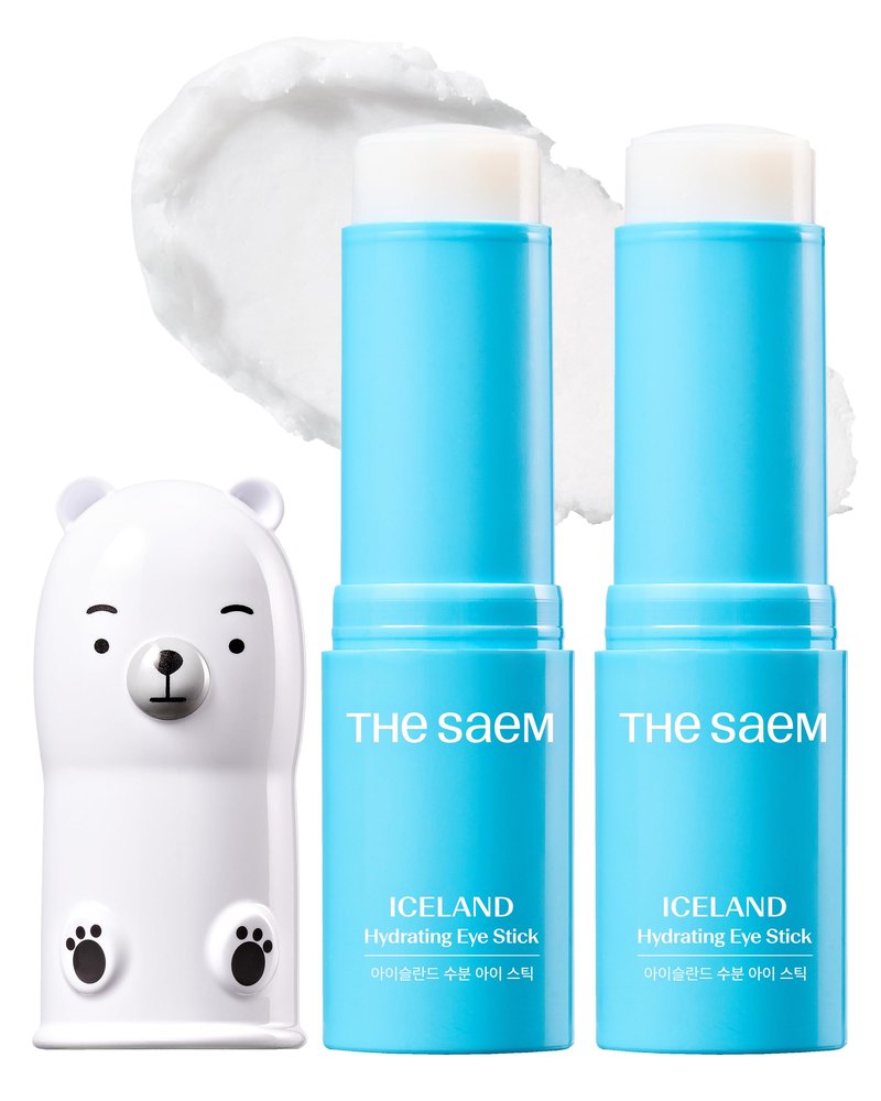 THESAEM Iceland Hydrating Eye Stick - Cooling Balm - Dark Circles & Puffiness – Under Eye Treatment - Reduce Wrinkles and Moisturizing - Minimize Dark & Puffy Eyes - Aqua Scent, 0.38 oz 2 Pack