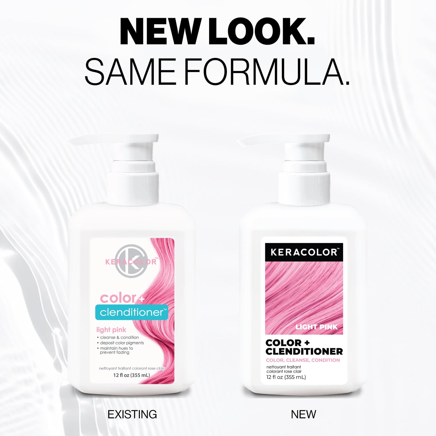 Keracolor Clenditioner LIGHT PINK Hair Dye - Semi Permanent Hair Color Depositing Conditioner, Cruelty-free, 12 Fl. Oz.
