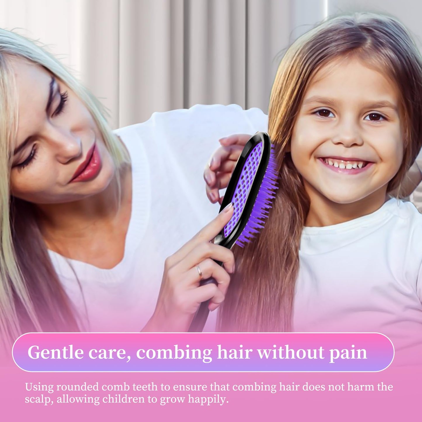 Detangling Brush,1 Pack Detangler Brush, Gentle & Effective Detangling on Wet or Dry Fragile Hair Types,Ultra-light, Detangling Brsuh ventilated and antistatic hairbrush (Blue)