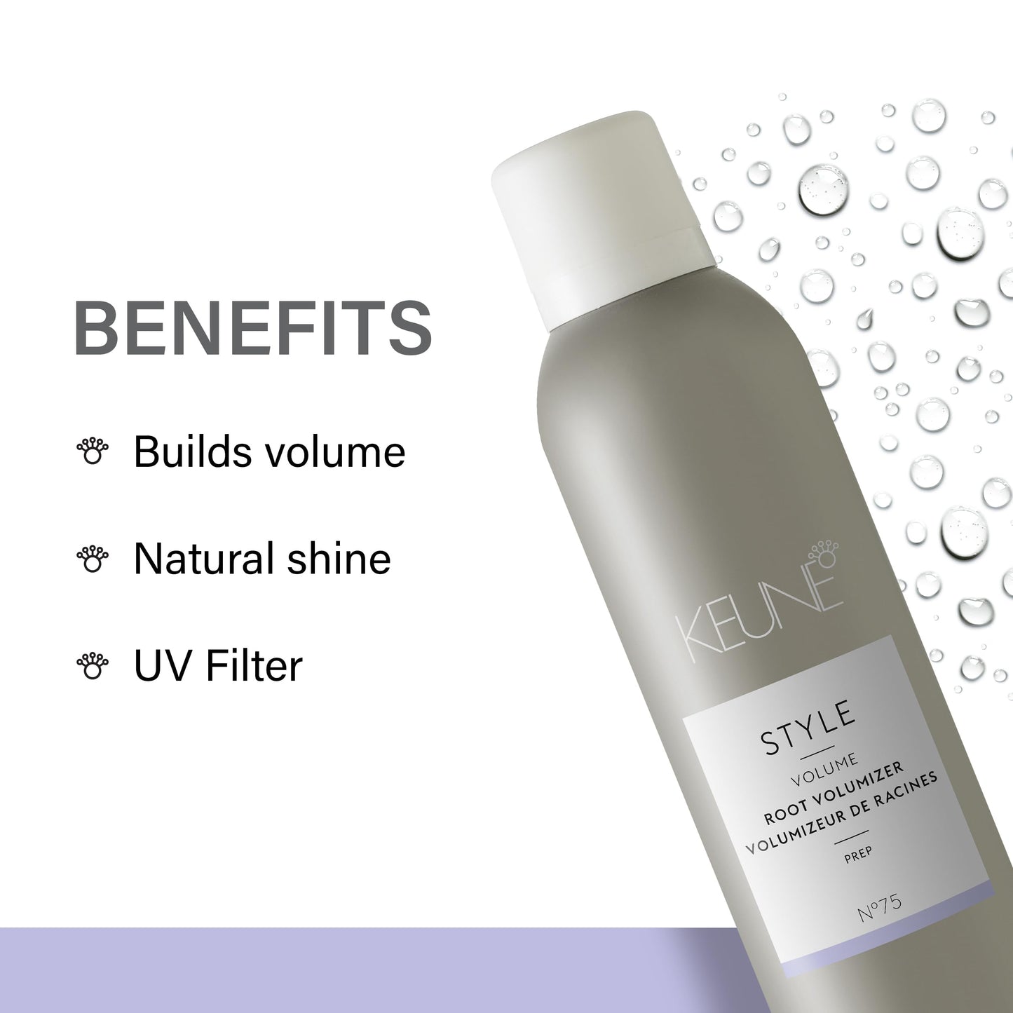 KEUNE Style Root Volumizer Spray for Hair, Ultra-Light Root Lifting Spray, 9.5 Fl Oz