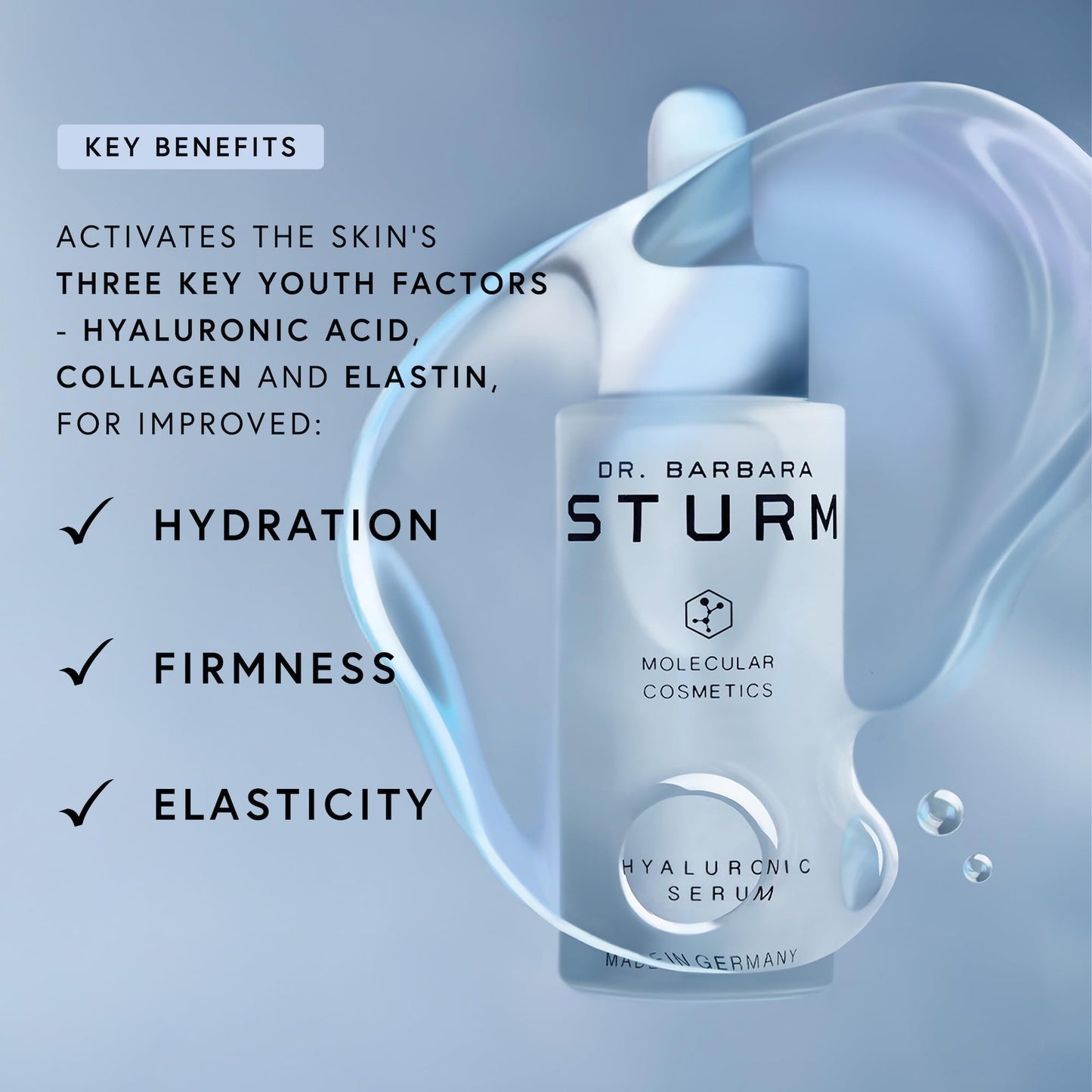 Hyaluronic Serum 1 Fl Oz, Anti Aging Serum, Plumps Fine Lines and Wrinkles, Boosts Firmness, Award-Winning Luxury Skincare By Dr. Barbara Sturm