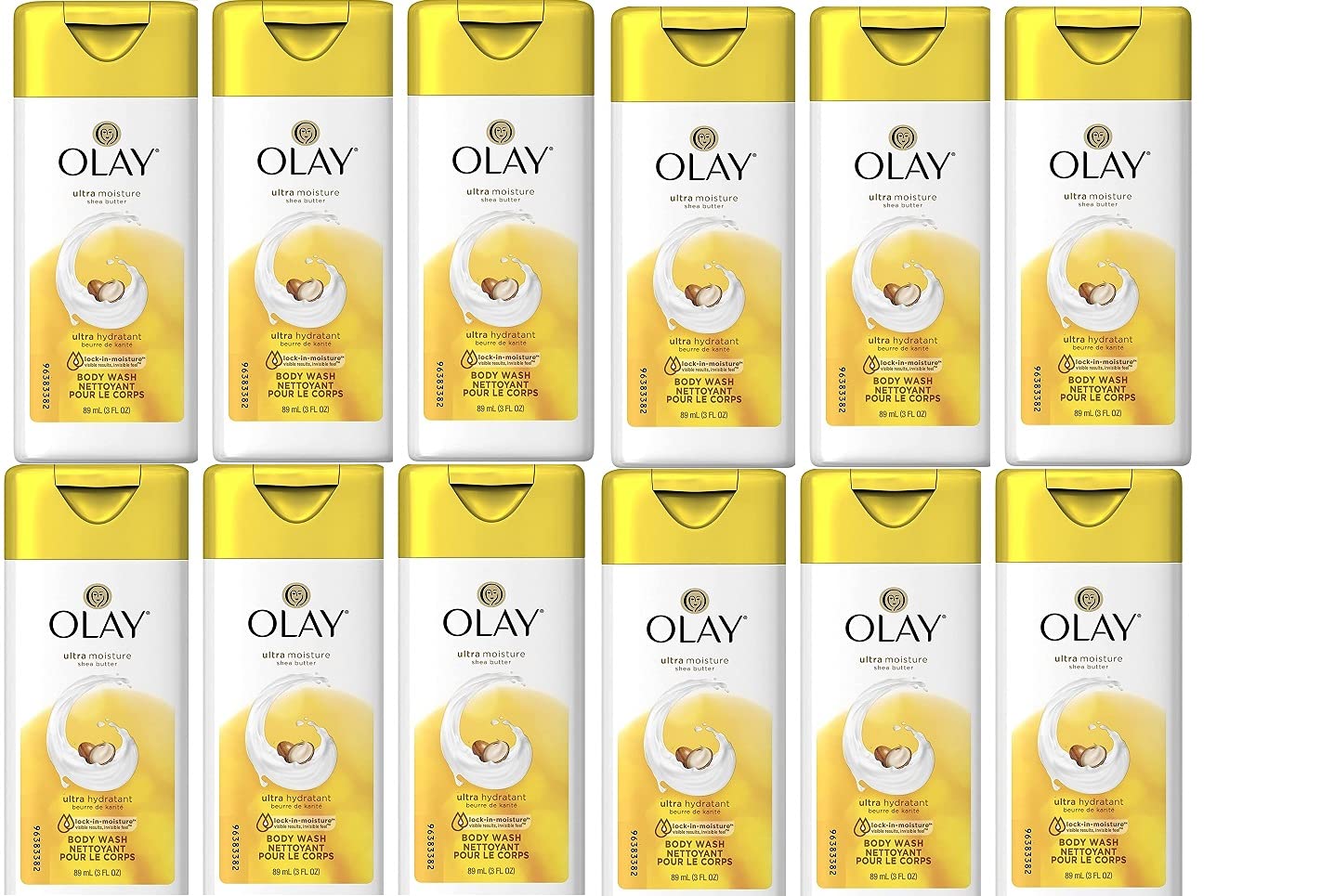 Olay Body Wash 3 Ounce Moisture Shea Butter (12 Pieces) (88ml)