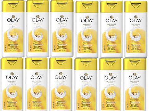 Olay Body Wash 3 Ounce Moisture Shea Butter (12 Pieces) (88ml)