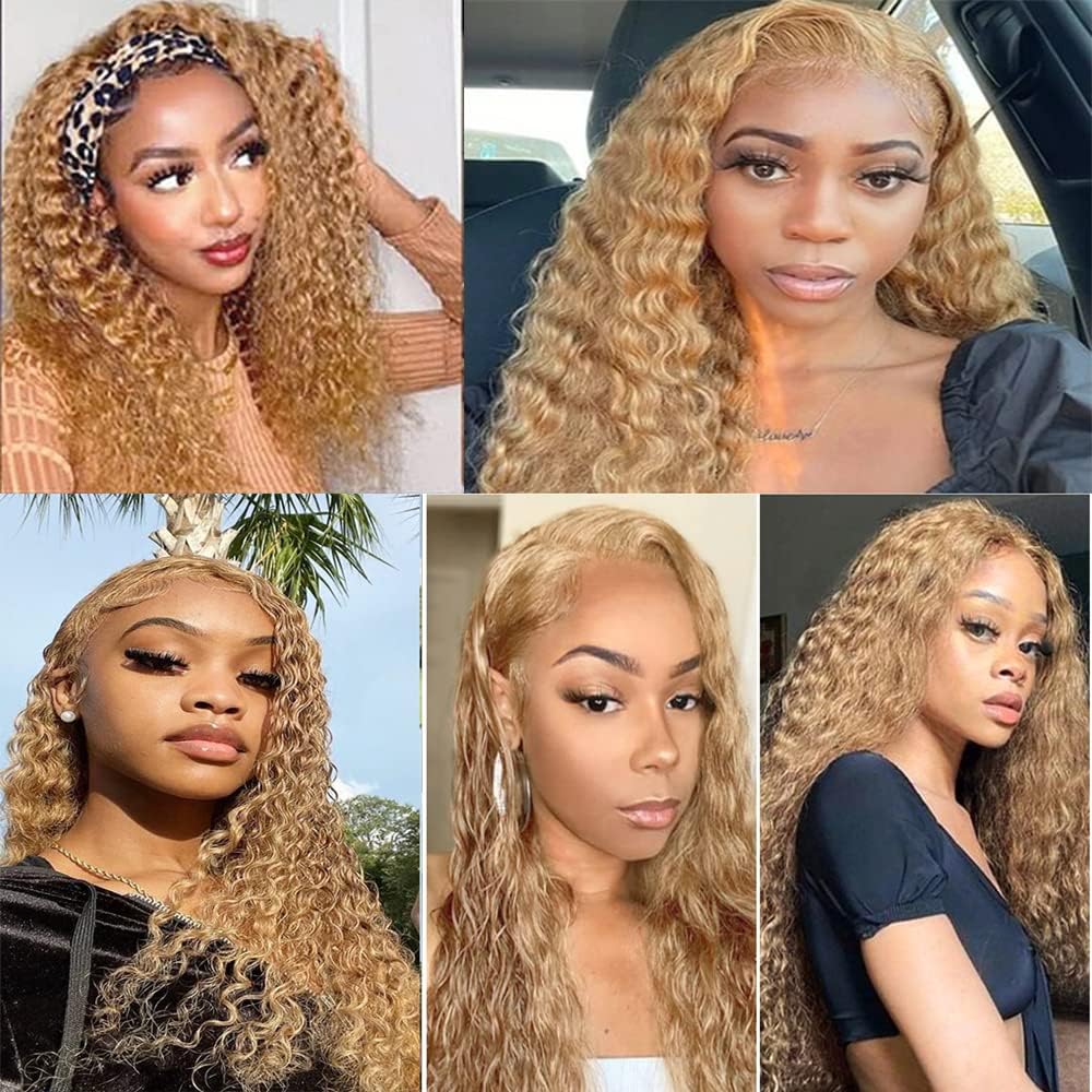 Cklikeb Human Hair Bundles 27# Color Jerry Curly Bundles Human Hair Unprocessed Brazilian Virgin 14 16 18 Inch 3 Bundles Quick Weave Human Hair Extensions 300g (27# Jerry Curly, 14 16 18)