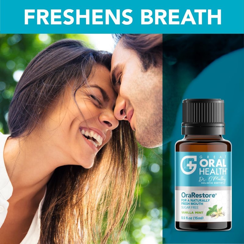 OraRestore Bad Breath Treatment for Adults Halitosis: Dentist Formulated Oral Rinse Concentrate Tooth Oil Liquid Toothpaste, Fresh Breath Mouthwash for Dry Mouth, Oral Care, Healthy Gums, Teeth -2pack