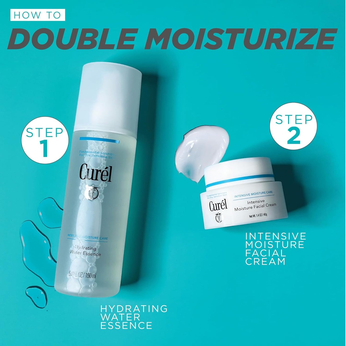 Curel Intensive Face Moisturizer Cream - Hydrating Anti-Aging Lotion for Sensitive Skin | 1.4 Oz