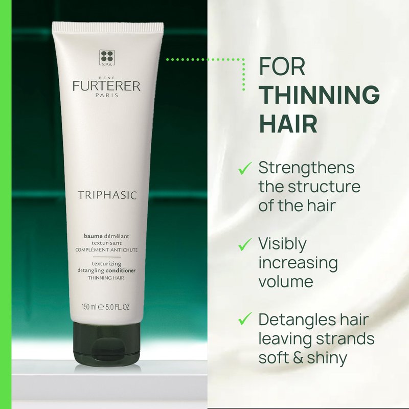 René Furterer TRIPHASIC Texturizing Detangling Conditioner, Thinning Hair, Men & Women Travel Size 1 Fl Oz