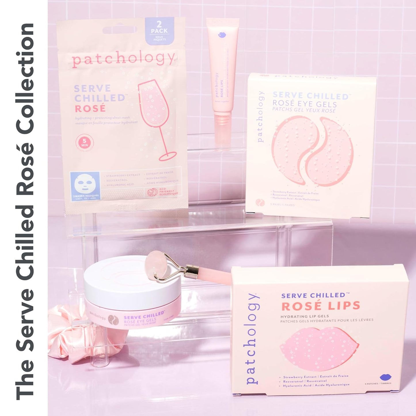 Patchology Rosé Lip Sleeping Mask - Hydrating Overnight Treatment with Hyaluronic Acid | 14.7 ml