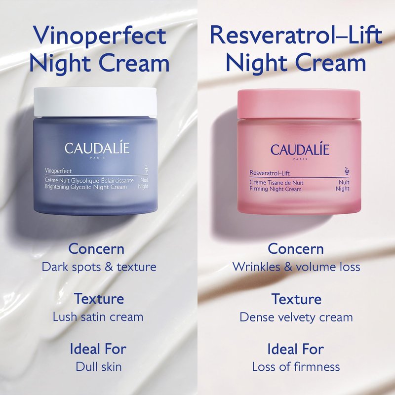 Caudalie Vinoperfect Dark Spot Brightening Glycolic Night Cream, Refillable Jar - 50 mL