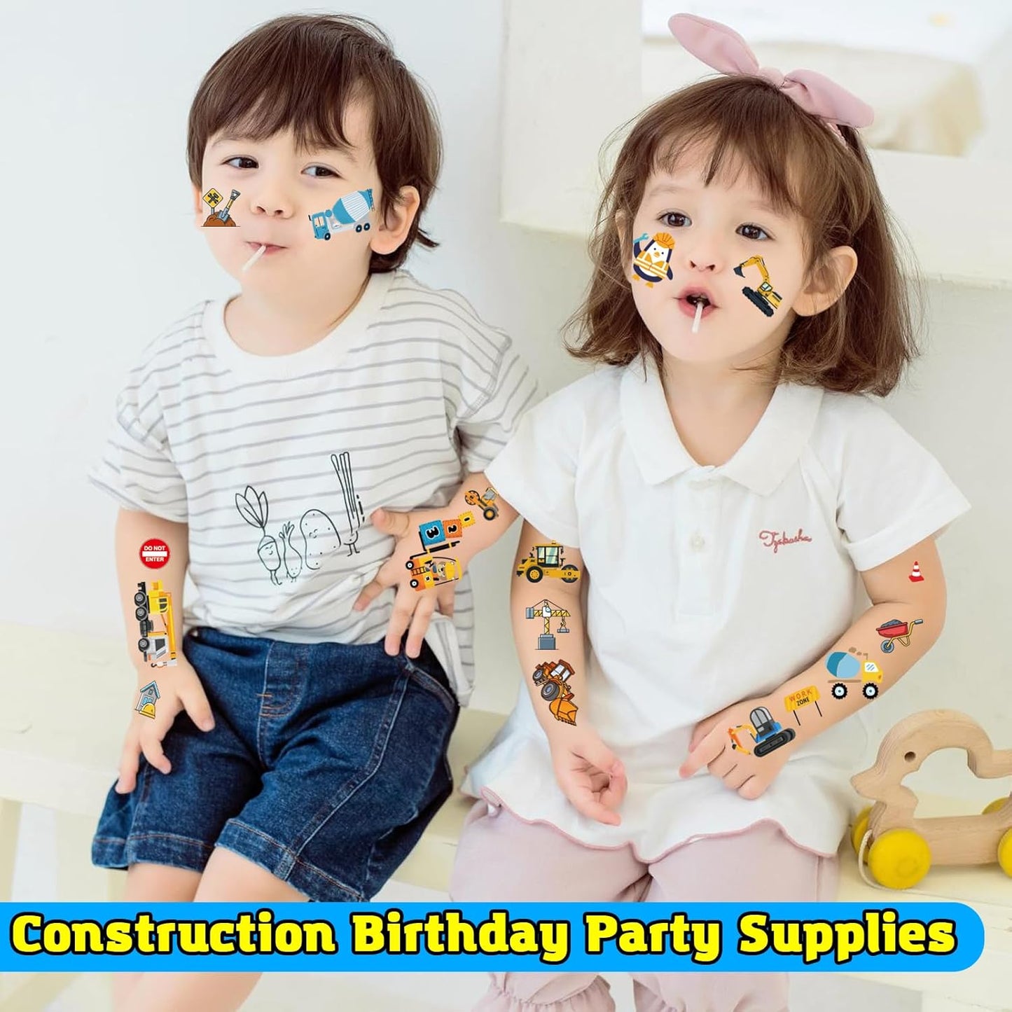 Monster Trucks Temporary Tattoo for Kids, 10 Sheets Monster Truck Fake Tattoos for Boys Party Favors, Goodie Bags Stuffers, Brithday Supplies Decorations