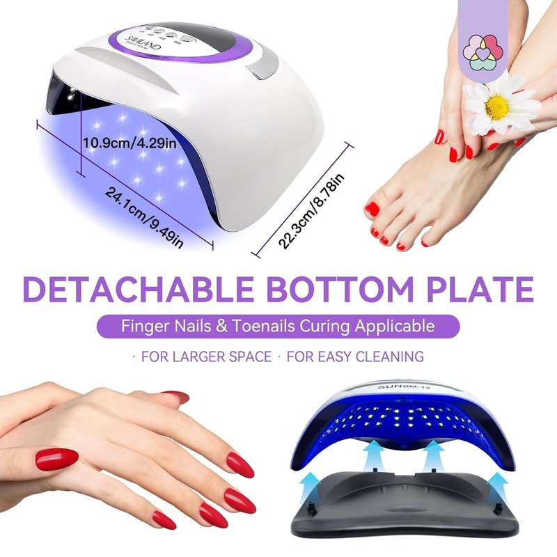 SAVILAND 300W UV Nail Lamp - Motion Sensor Gel Nail Dryer with 72 Beads & 4 Timers | Fast Curing Light for Salon Use