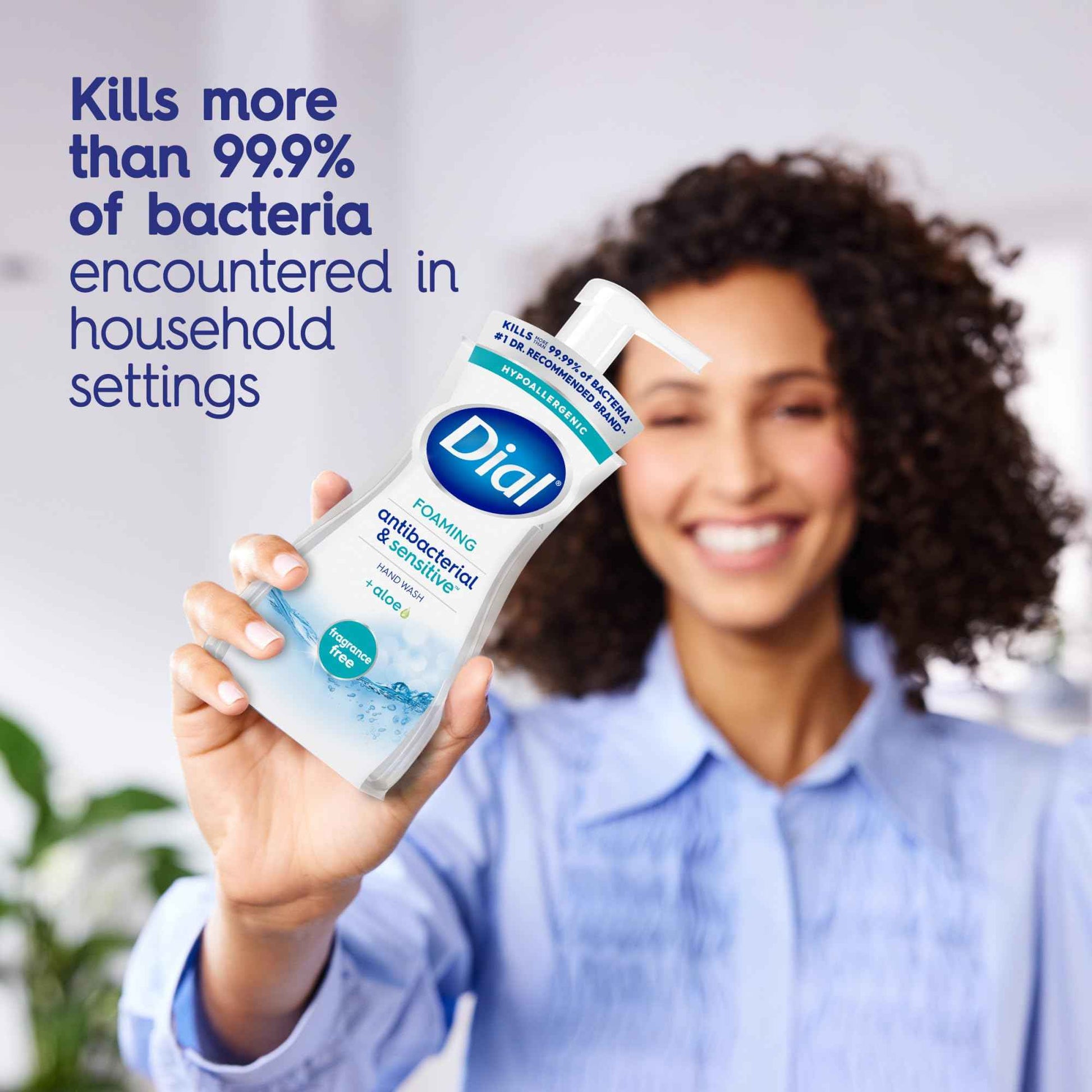 Dial Antibacterial Defense Foaming Hand Soap + Aloe, Fragrance Free, 7.5 Fl Oz (Pack of 6), Dermatologist-Tested Hand Wash, Gentle on Skin