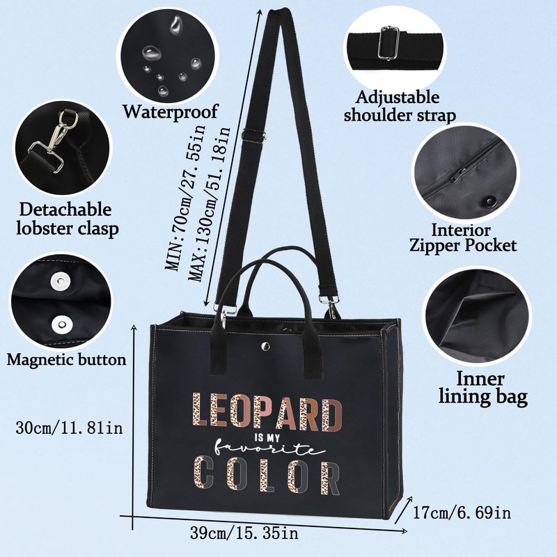 BWWKTOP Leopard Lovers Cosmetic Makeup Bag Leopard Fans Gifts Is My Favorite Color Zipper Pouch Bag For Women Girls (LEOPARD BG)