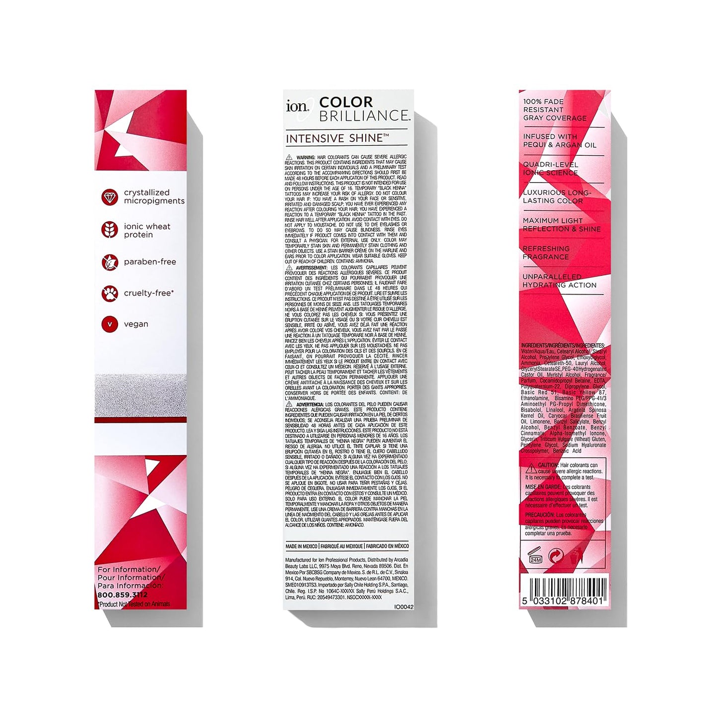 Ion True Tones for Dark Hair Permanent Crème Hair Color Red Red