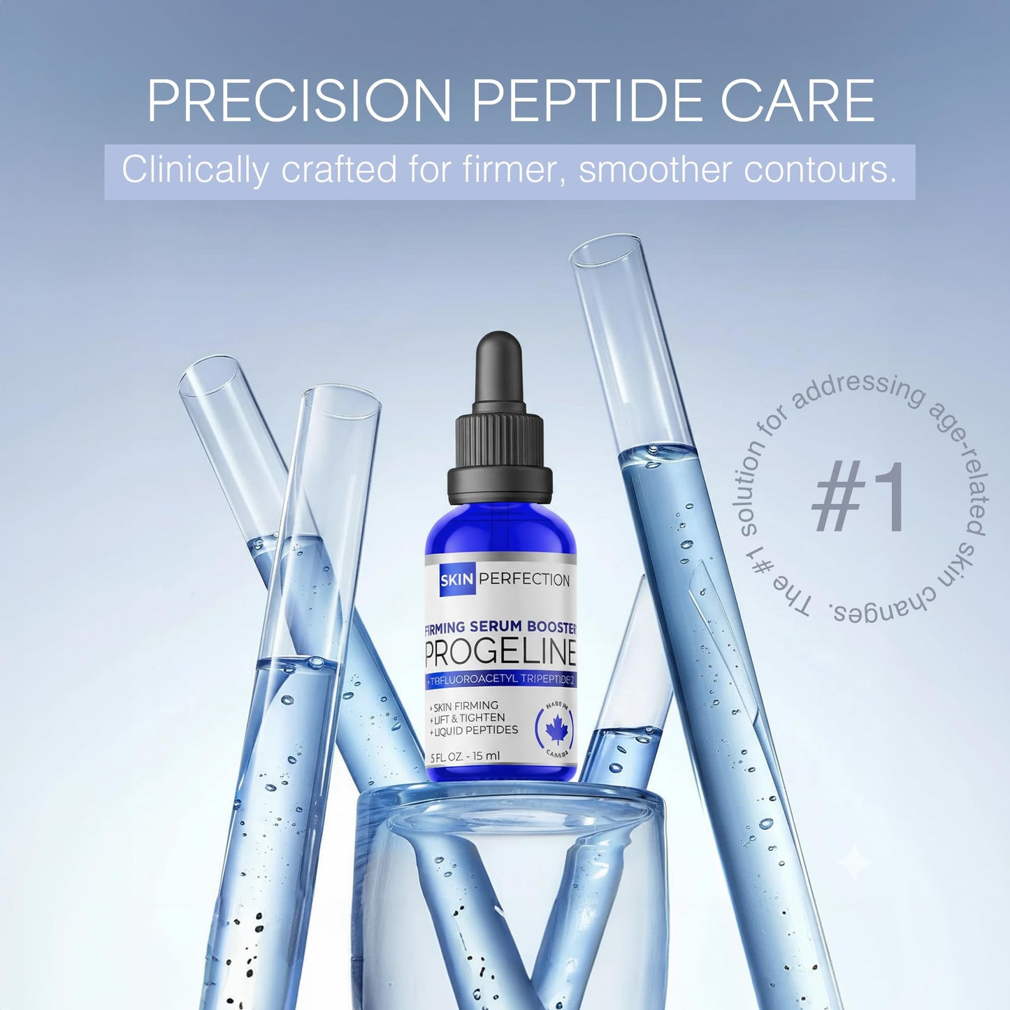 Skin Perfection Firming Serum Booster with Progeline Peptide Repair Serum Neck and Face Progeline Cream Upgrade Trifluoroacetyl Tripeptide-2 Anti-aging Diy .5 Fl Oz