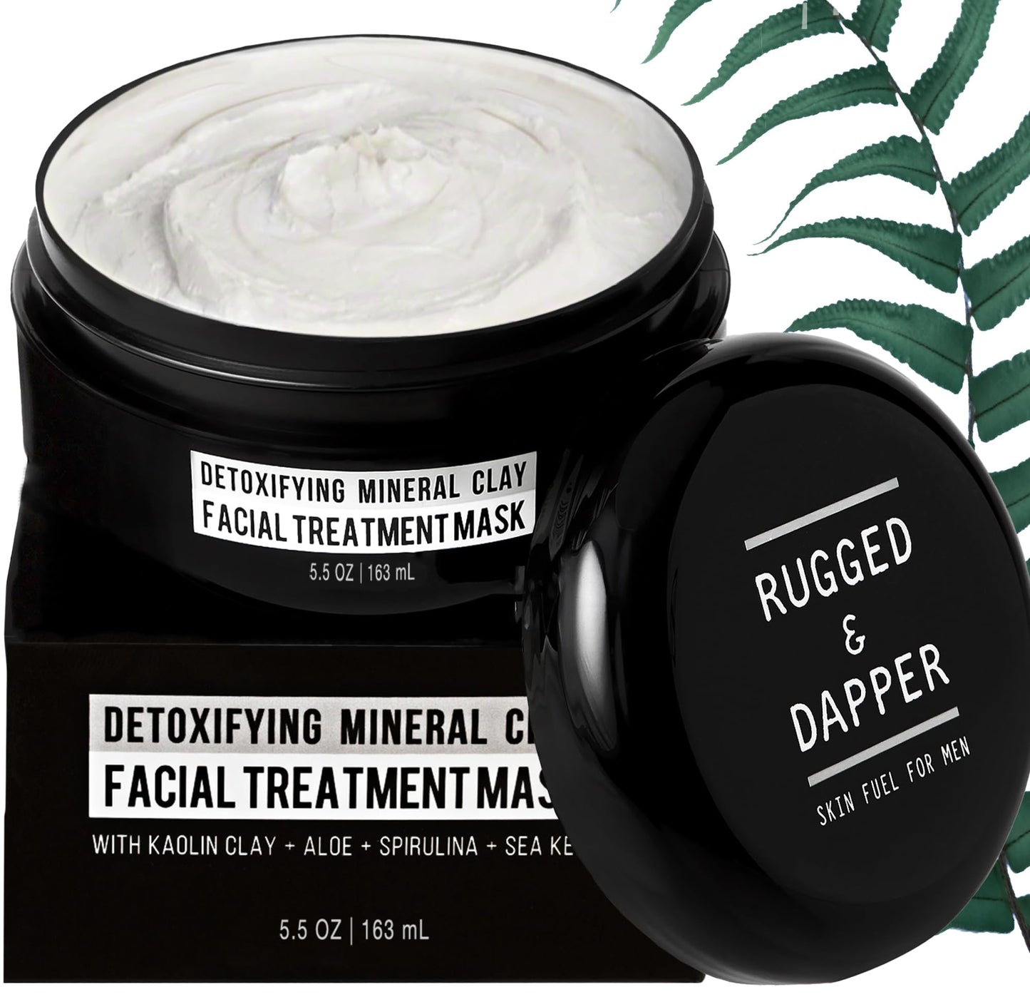 RUGGED & DAPPER - Premium Face Mask for Men - Deep Pore Cleansing Treatment - with Kaolin Clay - 5.5 Oz