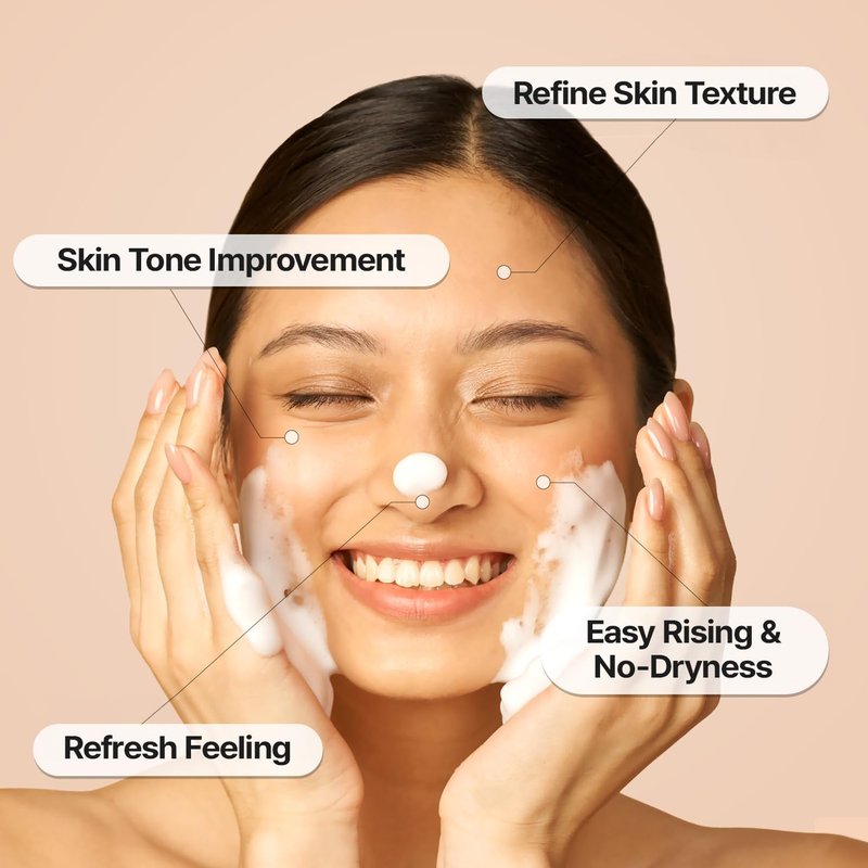 tHermoCEUTICAL Enzyme Snow Bubble Cleanser - Plant-Based Mousse Facial Wash, Papaya Enzyme, Refine Skin Texture, Micro Rich Bubbles, Gentle Cleansing, 3.38 fl.oz