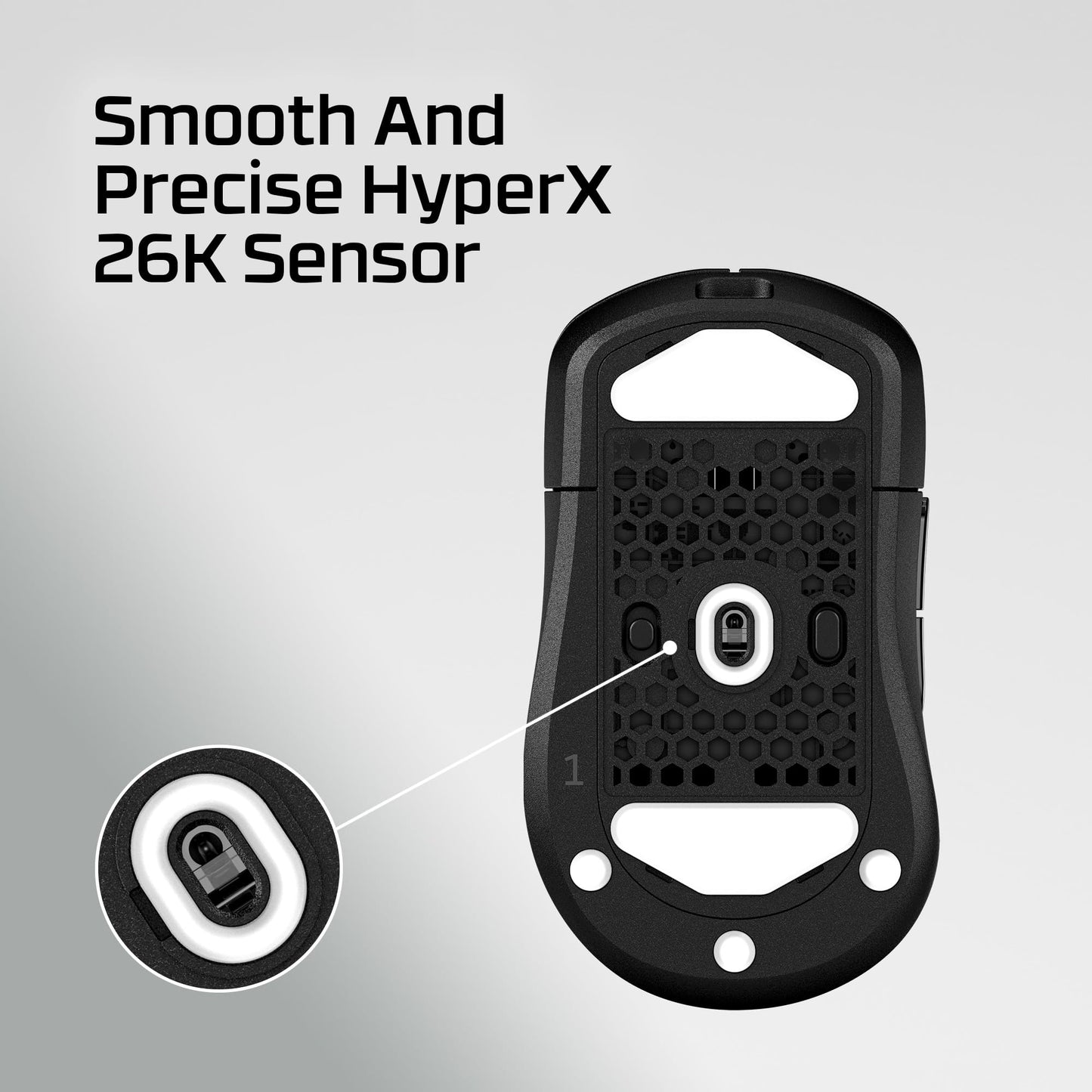 HyperX Pulsefire Saga Pro – Wireless Gaming Mouse for PC, Modular Design, Interchangeable Parts, 4k Polling, 72g Lightweight Frame, Wireless, Instant Pair, Black