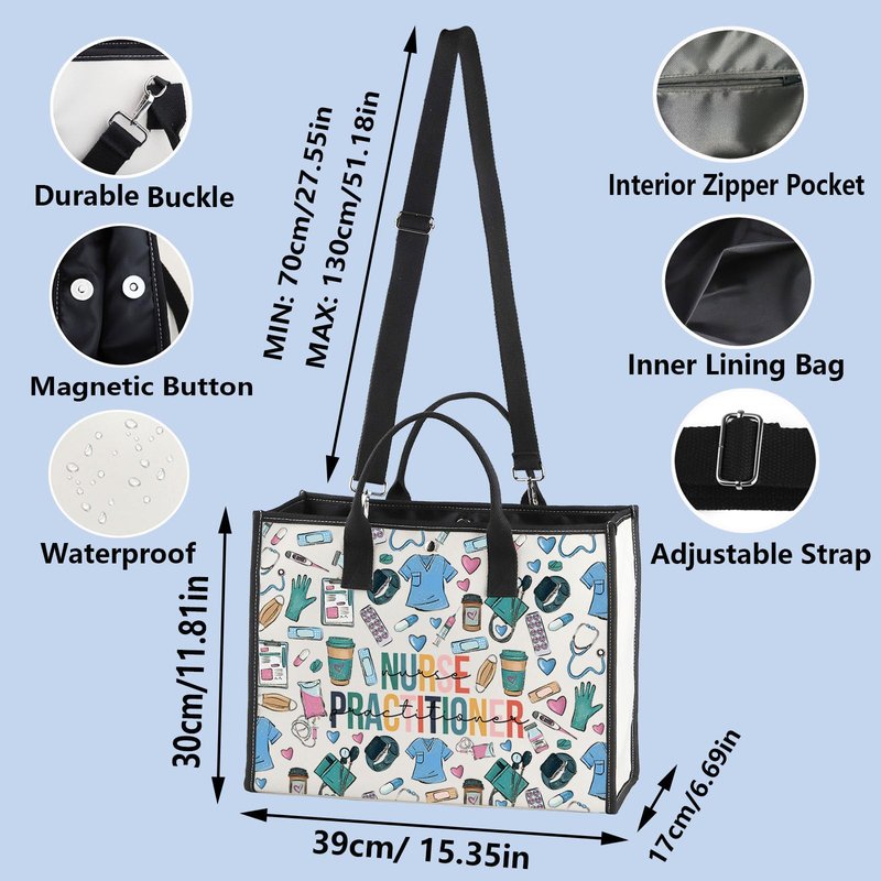 WZMPA Nurse Practitioner Cosmetic Bag - Medical NP Gift, Graduation Makeup Zipper Pouch for Appreciation (Nurse Practitioner-TB)