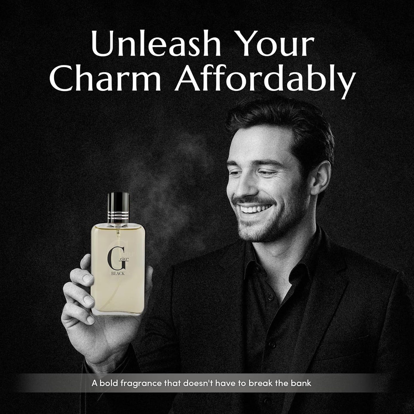 Black Eau De Toilette Spray for Men - 100 mL Long-Lasting Fresh Aquatic & Spicy Fragrance with Sandalwood & Patchouli
