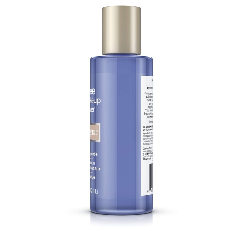 Neutrogena Gentle Oil-Free Eye Makeup Remover & Cleanser for Sensitive Eyes, Non-Greasy Makeup Remover, Removes Waterproof Mascara, Dermatologist & Ophthalmologist Tested, 5.5 fl. oz, 3 Pack