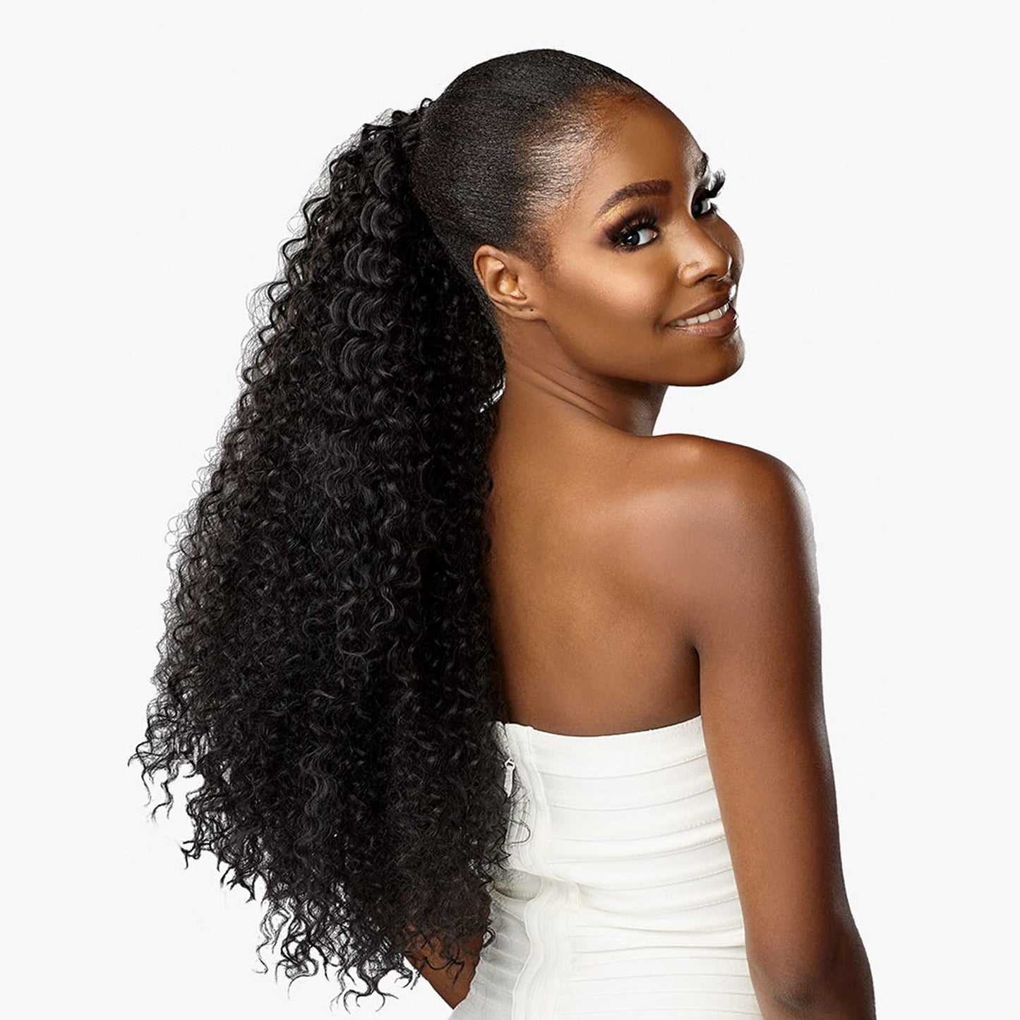 Lulu Ponytail Drawstring - High Heat Synthetic Yaki Hair Piece | 2 Dark Brown