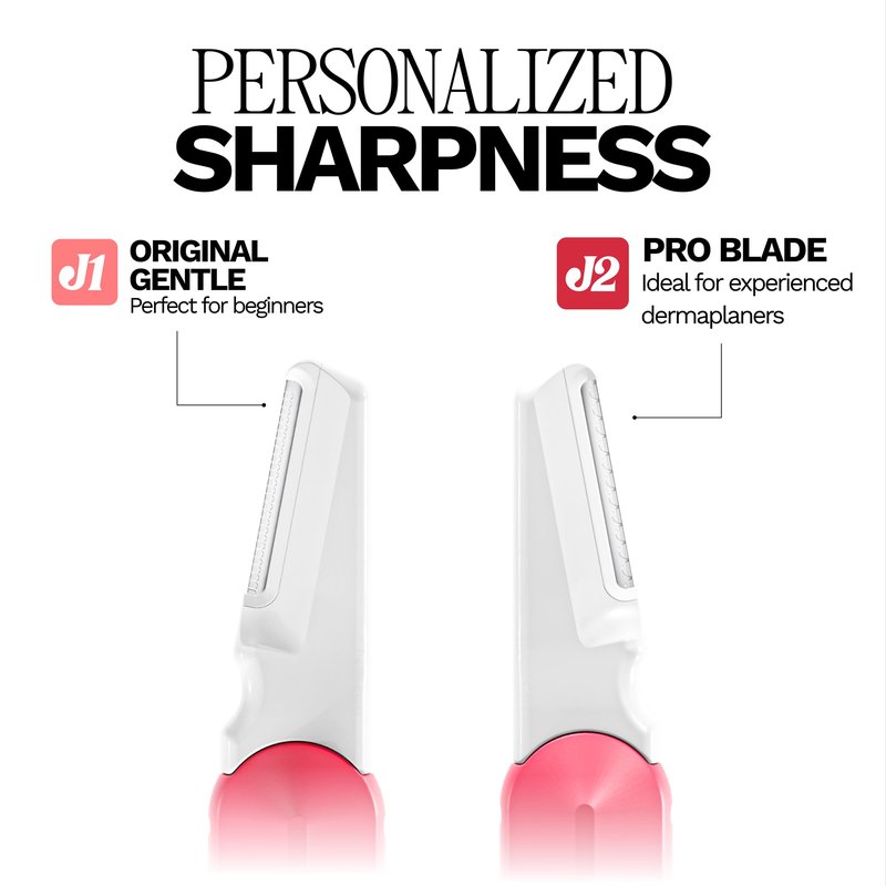 Jill Dermaplane Kit in Rose - Hair Identifying Spray NOT Included - Includes 1 Pre-Shave Cleanser Sachet & Oil Wipe, 1 Post-Shave Moisturizer, 2 Disposable Blades
