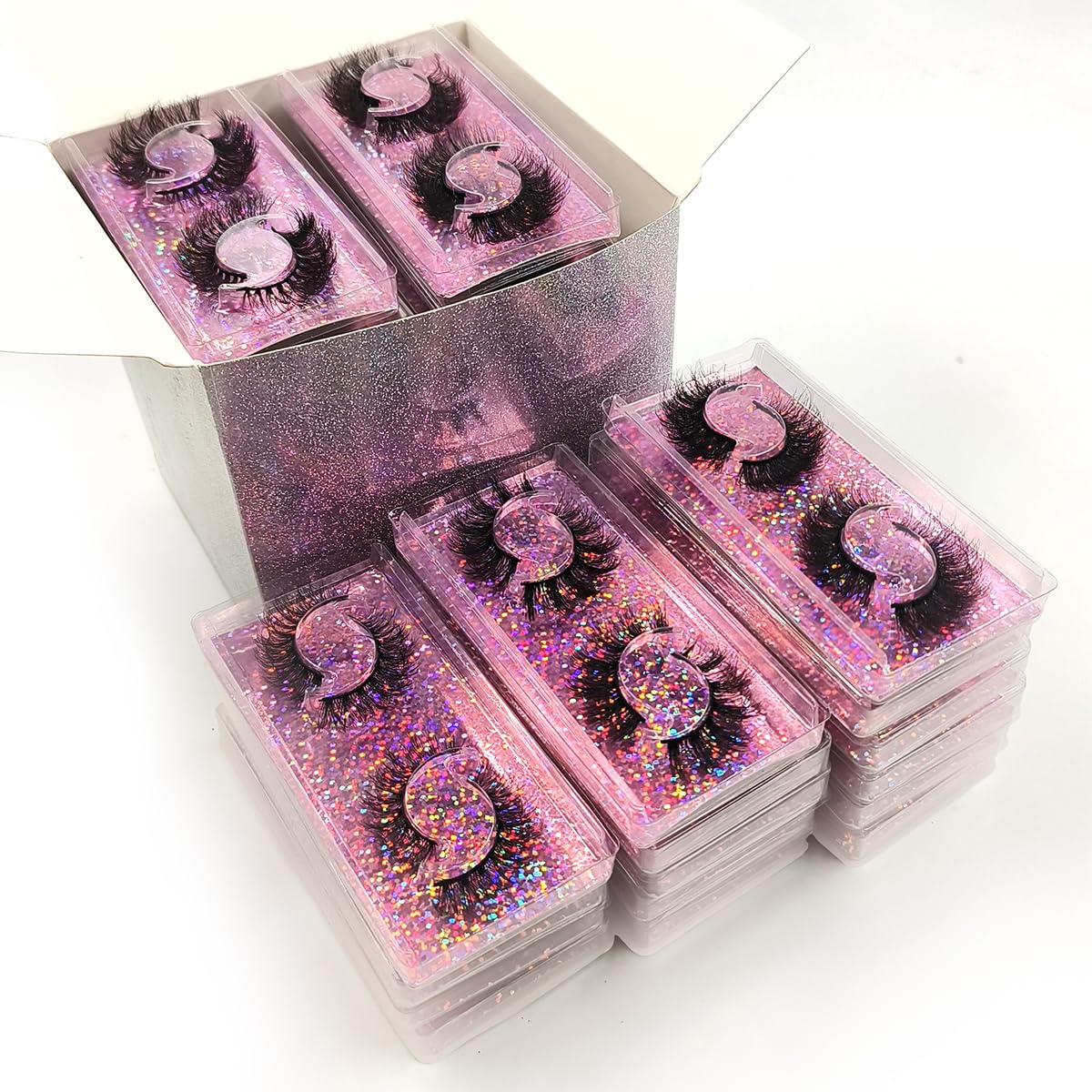 Fluffy False Eyelashes - 12-15mm Natural Look Faux Mink Lashes | 60 Pairs in 10 Styles