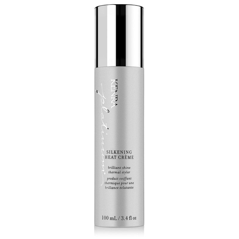 Kenra Platinum Silkening Heat Crème | Brilliant Shine Thermal Styler | Reduces Hot Tool Passes by 50% | Prevents Breakage & Improve Manageability | Heat Protectant | All Hair Types | 3.4 fl. Oz