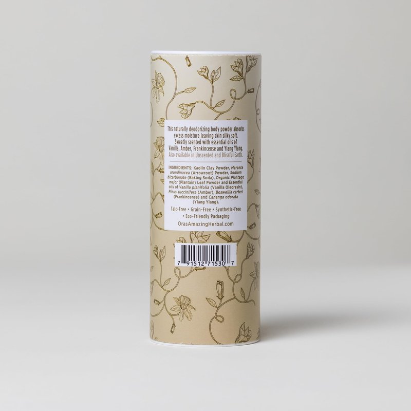 Body Powder for Women, Cornstarch and Talc Free Powder, Bath and Dusting Powder, Amber Oil, Frankincense Essential Oil, Ylang-Ylang, Vanilla, Warm Scent, Ora's Amazing Herbal, Sweet Love 2.5 oz 3 pack