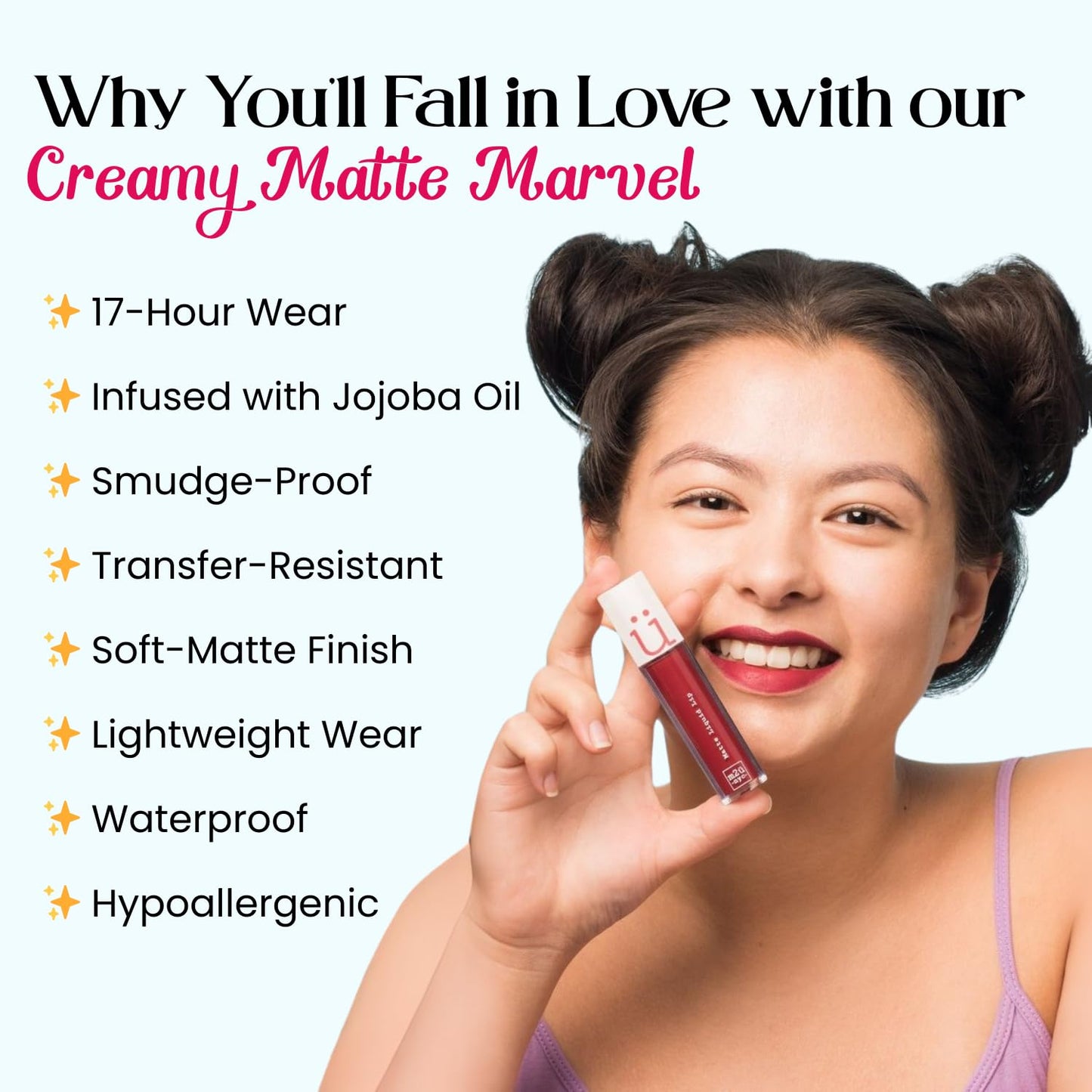 M2U NYC Nude Red Matte Liquid Lipstick – Long Lasting High Impact Color with Up to 17H Wear – Matte Lipstick for Women – No Budge, Lightweight Creamy Vegan Formula Infused with Jojoba Oil - Soho