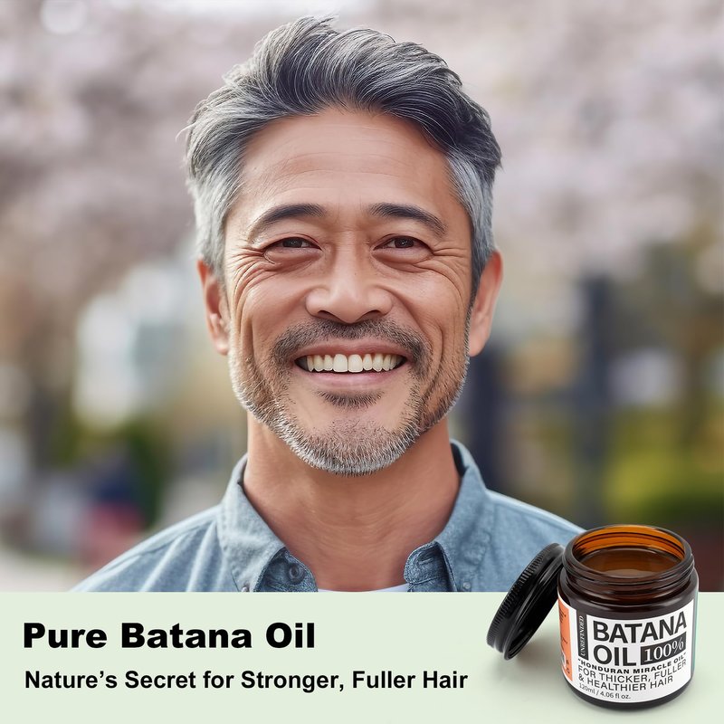 Batana Oil for Hair Growth Dr. Sebi 100% Natural, Unrefined and Organic Batana Oil from Honduras, for Frizz, Split Ends, Texture & Shine, 4.06 Ounce Jar
