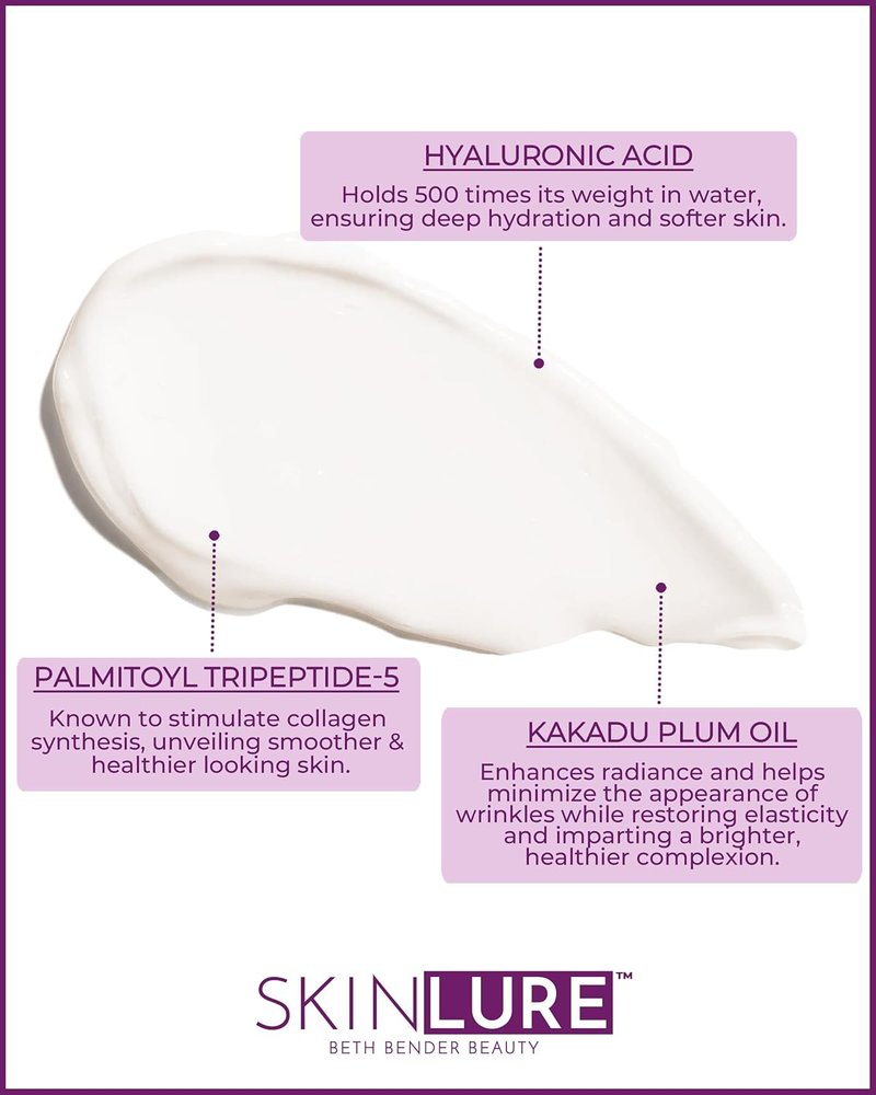 SKINLURE Hydrating Face Moisturizer - Vitamin C & Hyaluronic Acid for Anti-Aging | Nourishing Formula for Dry, Sensitive Skin