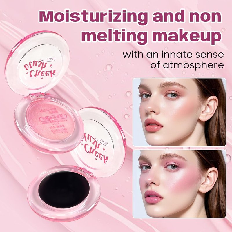 Gradient Blush for Cheeks - 2 Pcs Cream Blush Set | Luxuriously Creamy, Blendable Color & Long-Lasting Finish