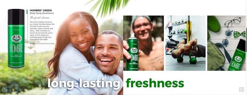 Green Deodorant Fresh Body Spray for Men - 5.5 Oz | Long-Lasting Fragrance (3 Pack)