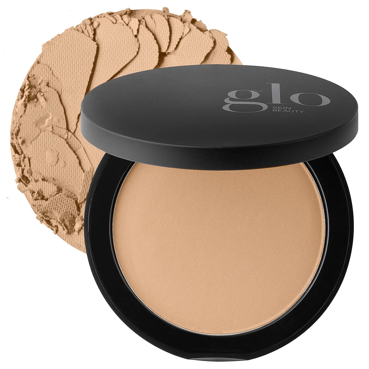 Glo Skin Beauty Pressed Base Powder Foundation, Honey Medium – Buildable Sheer to Full Coverage, Long Wear Face Powder Compact, Pressed Powder Makeup for Smooth, Semi-Matte Finish