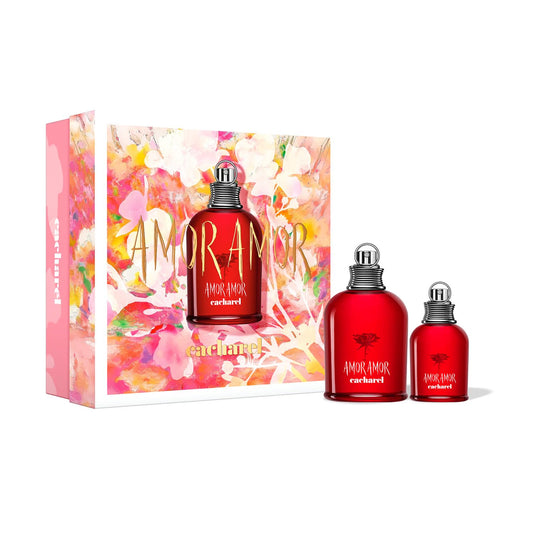 Cacharel Amor Amor Eau De Toilette - Womens Fragrance Gift Set, Fruity Perfume, Vanilla, Musks Accord, Blackcurrant & Lily Accords, 2-Piece Set Includes Full Size Scent 3.4 Oz & 1 Travel Format 1.0 Oz