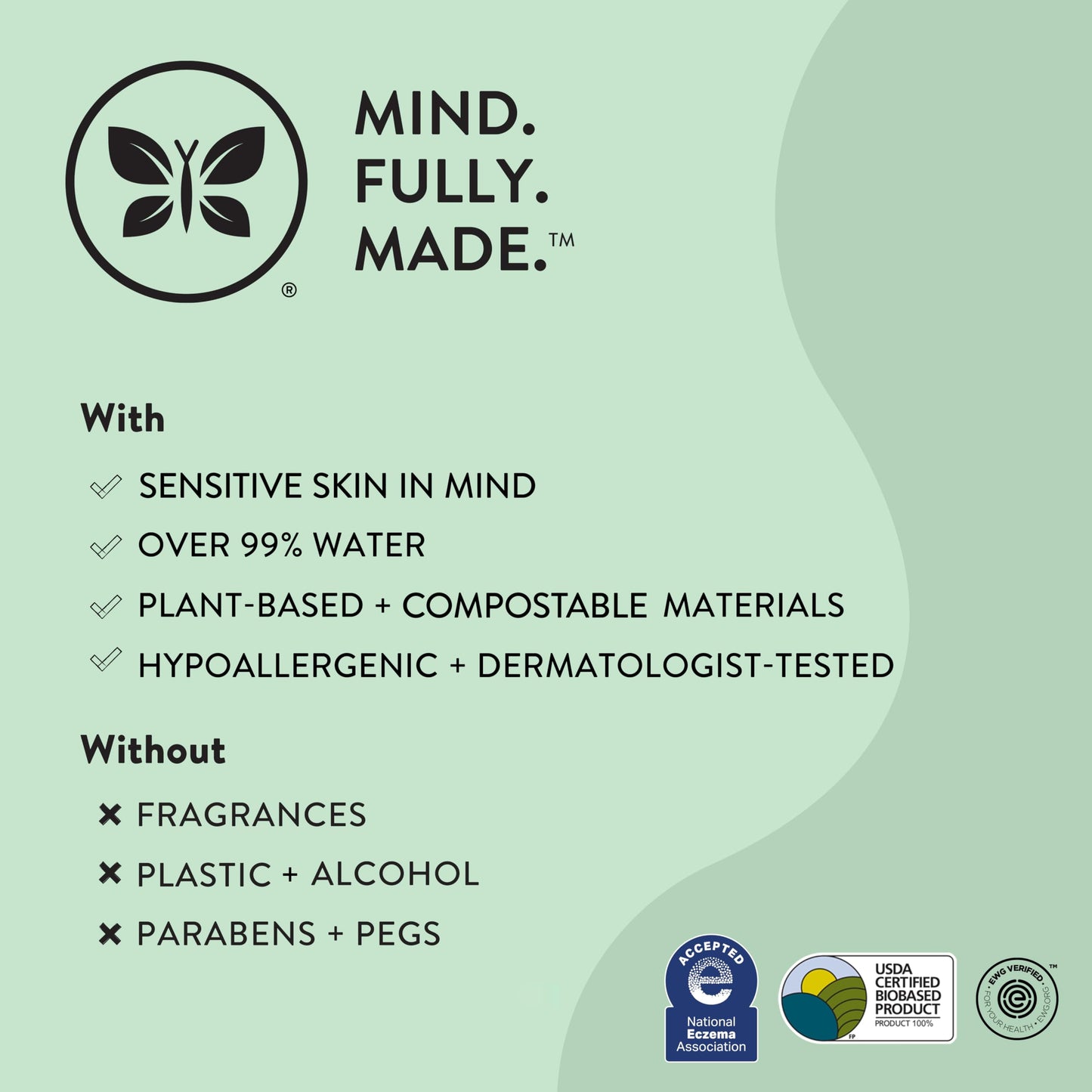 The Honest Company Unscented Wipes Over 99% Water Compostable Plant-Based Baby Hypoallergenic for Sensitive Skin EWG Verified Geo Mood 72 Count