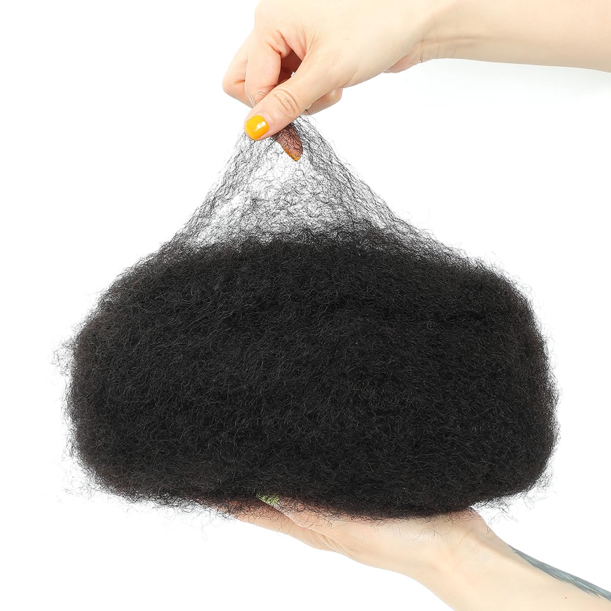 Kinky Curly Human Hair - 12 Inch Afro Kinky Bulk for Twist & Loc Extensions | Black, 50g