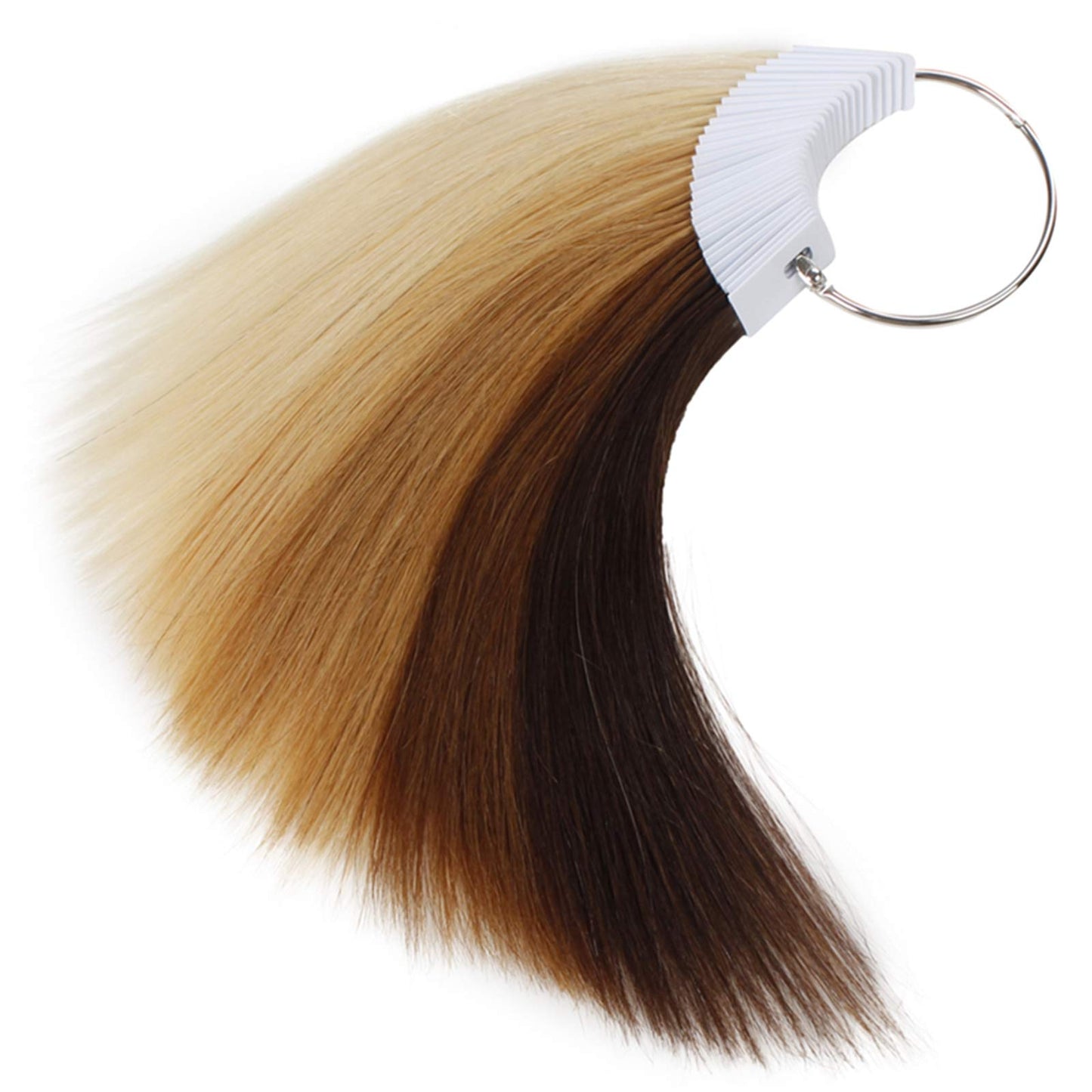RINBOOOL Hair Swatches for Testing Color, 6 Different Levels, Sample Kit for Salon, Natural Remy Human Hair, 8 Inch 30 Pieces per Pack