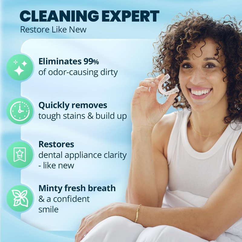 Ultrasonic Cleaner for Retainers & Dentures - Black 45kHz Deep Cleaning Technology, 2 Timer Modes (3/6 Min), Portable 180ML Stainless Steel Tank for Dental Care & Jewelry