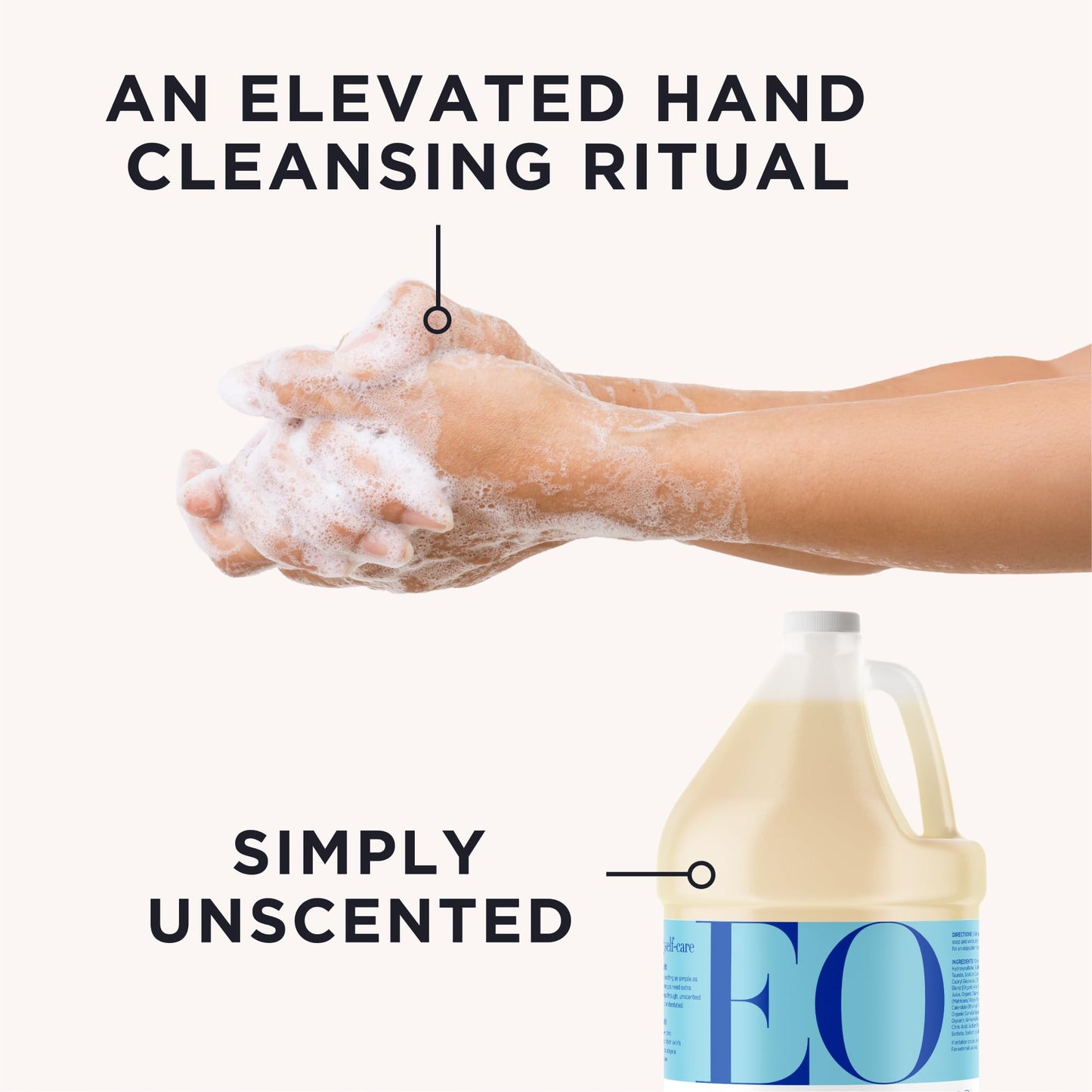 Everyone EO Liquid Hand Soap Refill, 1 Gallon, Unscented, made for Kitchen and Bathroom