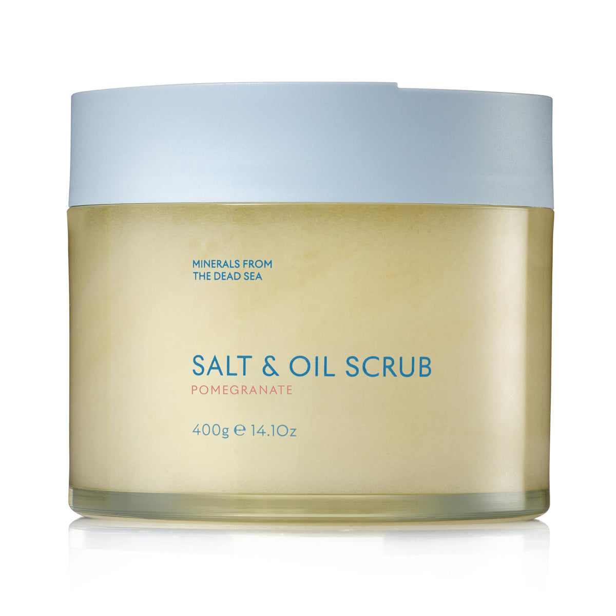 SEACRET Minerals Dead Sea Salt & Oil Body Scrub - Exfoliator with Rosehip, Sea Buckthorn & Green Tea, Mineral Rich Spa Treatment Stimulates Cell Renewal, Pomegranate, 14.1 Fl Oz / 400 ml