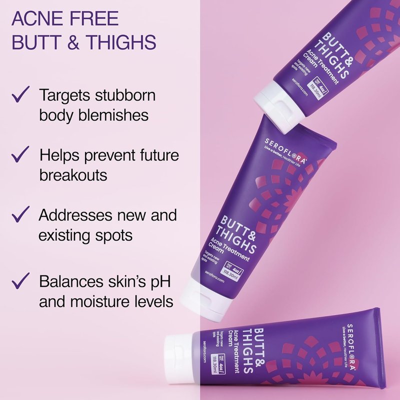 Butt Acne Cream & Razor Bump Serum | Reduces Ingrown Hairs, Bumps & Redness - Post-Shave Skin Comfort Bundle