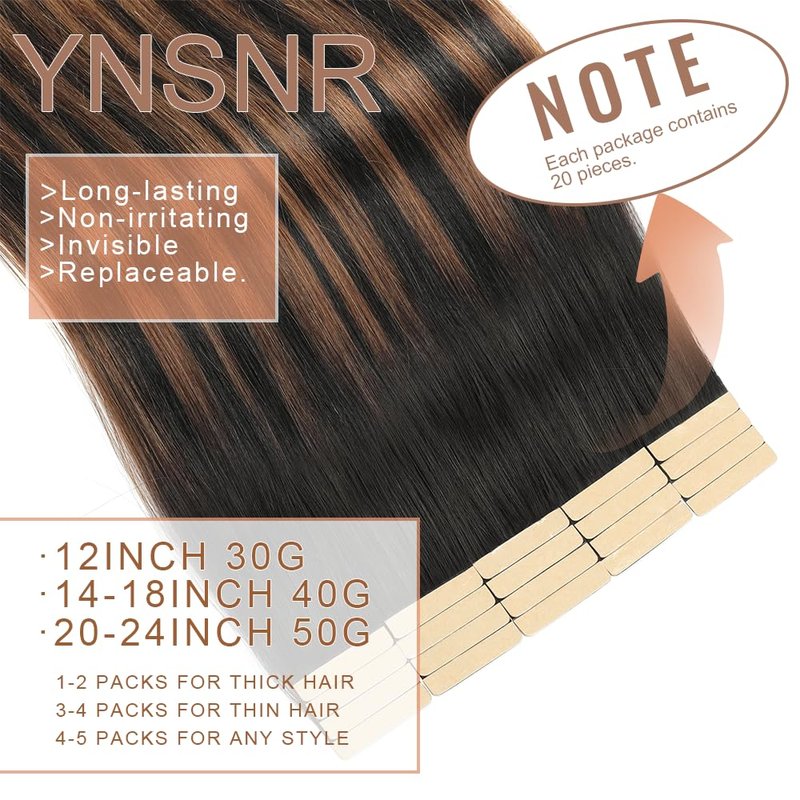Tape in Hair Extensions Human Hair,14 Inch Human Hair Tape in Extensions 20Pcs Natural Black Tape Ins Human Hair Extensions for Women Seamless Tape in Hair Extensions Real Human Hair