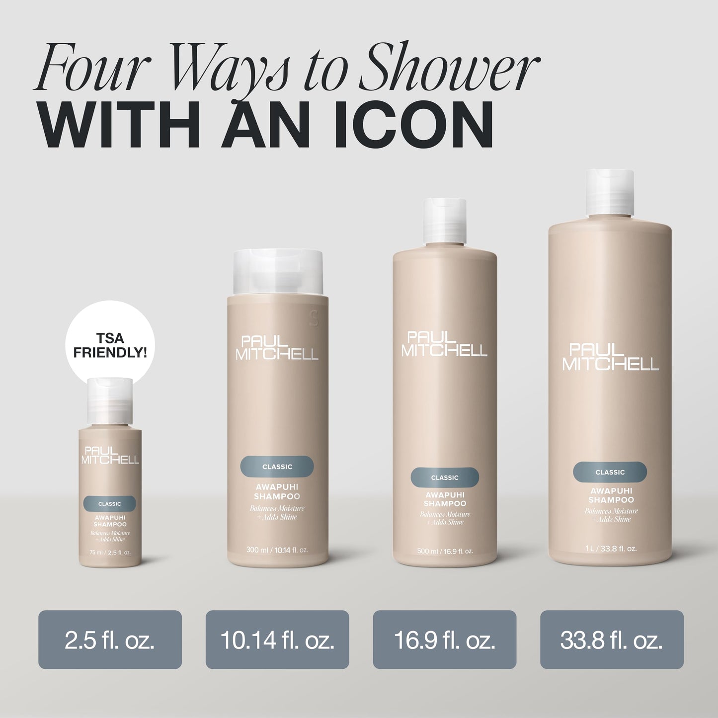 Paul Mitchell Awapuhi Shampoo, Balances Moisture + Adds Shine, For All Hair Types, Especially Fine + Static-Prone Hair, 33.8 fl. oz.
