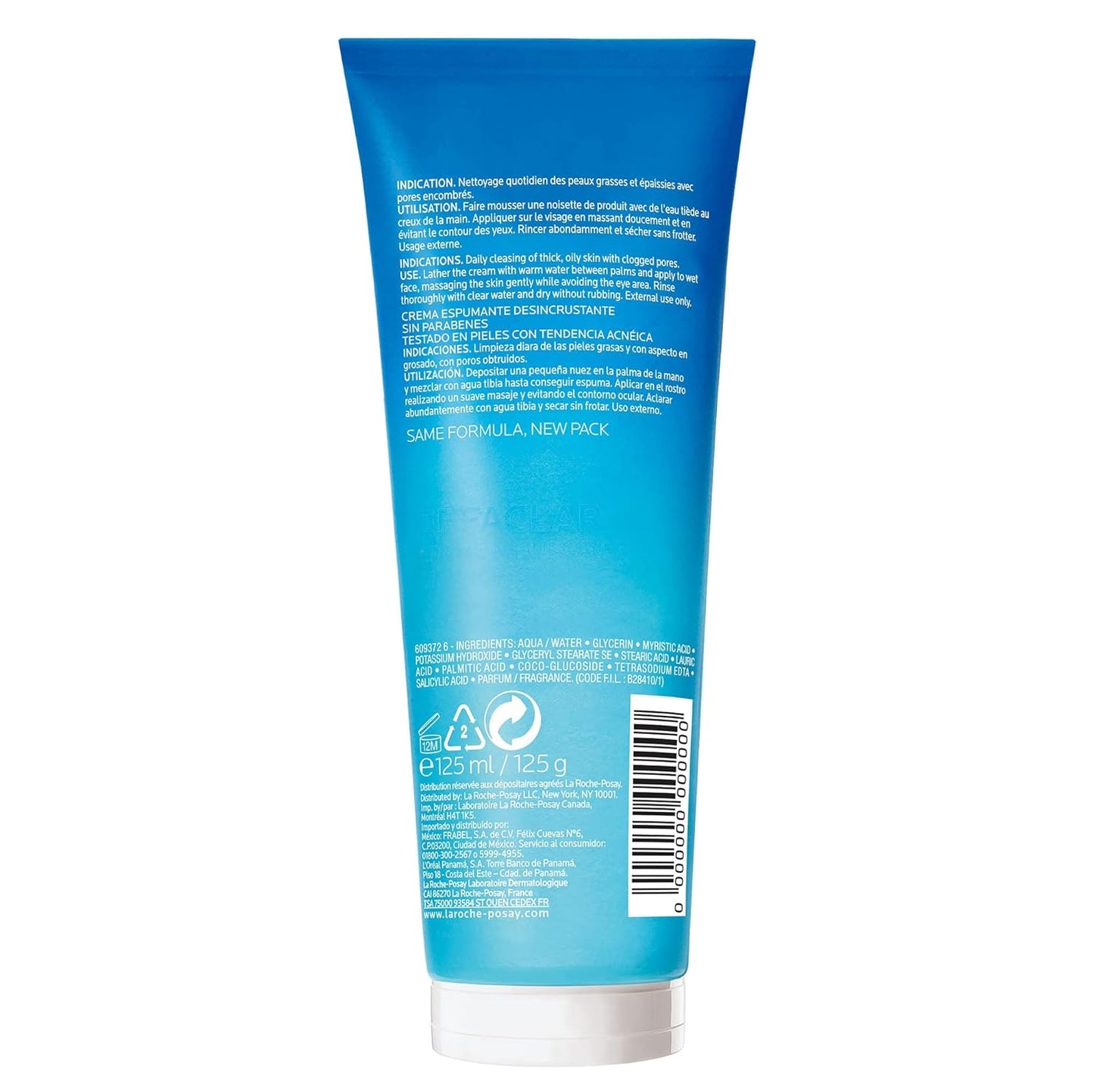 La Roche-Posay Effaclar Deep Cleansing Foaming Face Wash - Daily Cleanser for Oily & Acne-Prone Skin | Pore Minimizing Formula