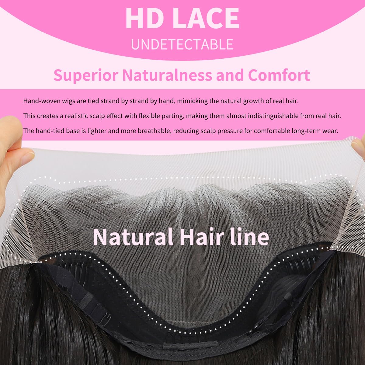 Synthetic Lace Front Wigs Pre Plucked 13x4 HD Lace Black Wigs For Women 26 Inch Long Layered Straight Wigs 100% Futura Premium Fiber Wig With Bangs Ready to Wear Beginner Friendly Daily Use