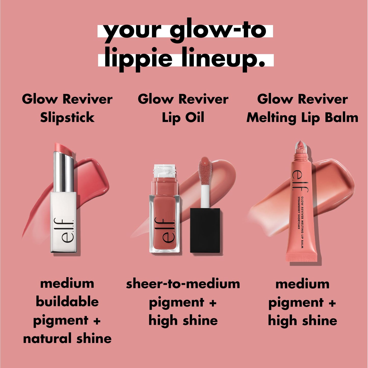 e.l.f. Glow Reviver Slipstick, Tinted Lip Oil Stick, Non-Sticky & Hydrating For A Soft-Shine Finish, Vegan & Cruelty-Free, Rose Latte