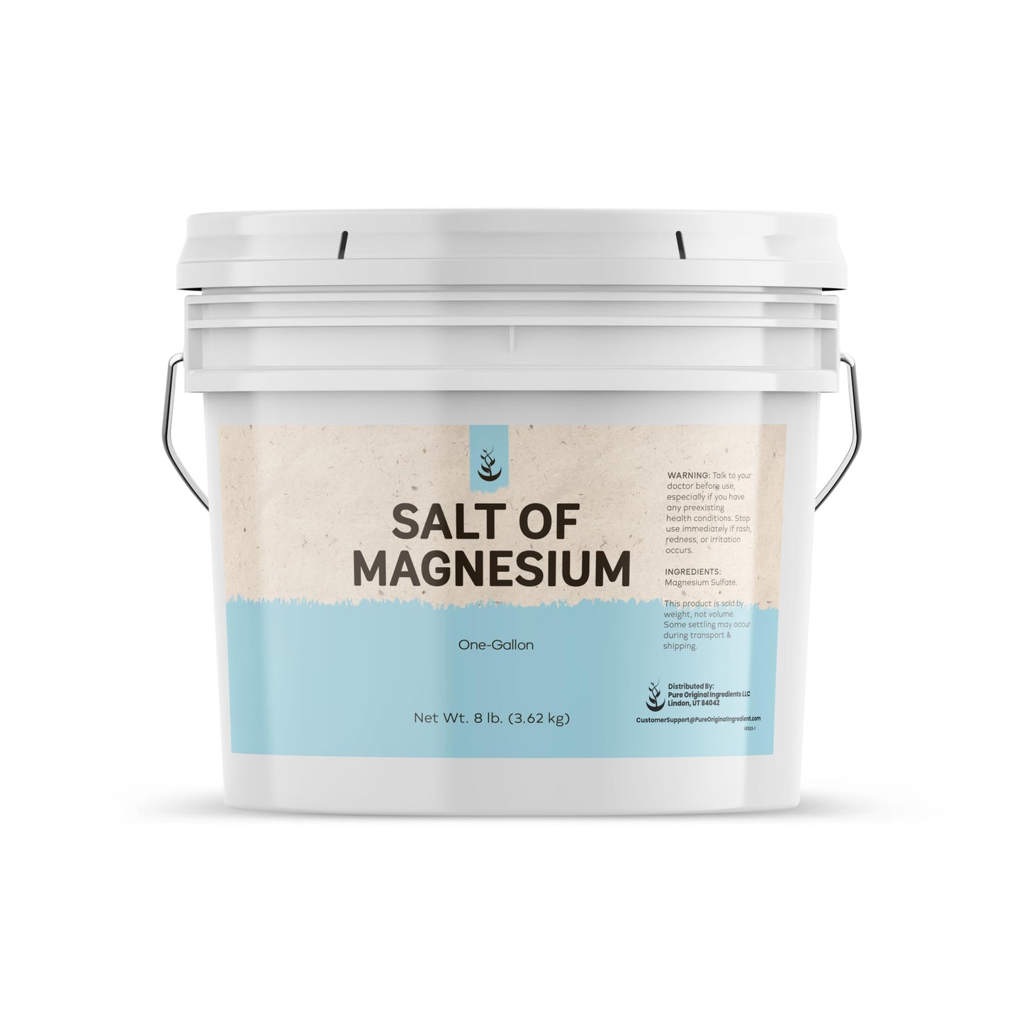 Pure Original Ingredients Salt of Magnesium (1 Gallon) Pure Epsom Salt, Unscented, Natural Skin Scrub
